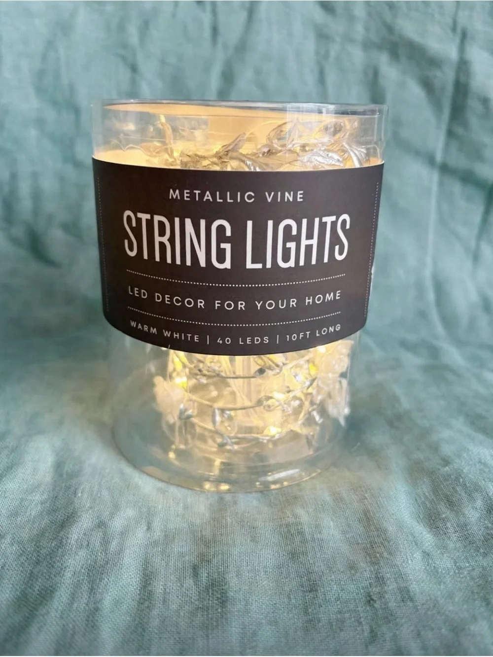 Mercury Innovations Metallic Vine String Lights - Warm White LED (Silver) Rose